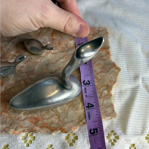 Vintage Hoselton Silver Duck Family Pen Holder - Picture 7 of 8